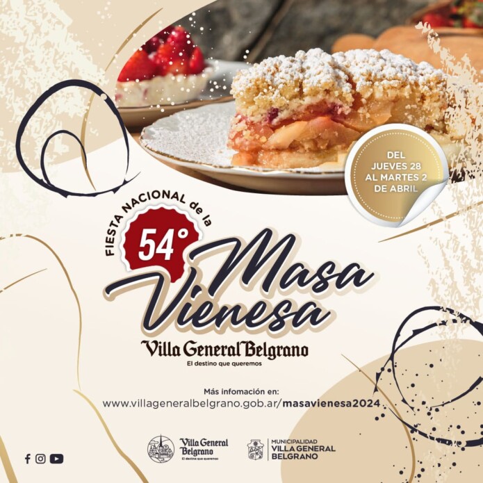 54º edición de la Fiesta Nacional de la Masa Vienesa 2024 en Villa General Belgrano