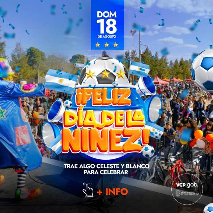 “Campeones del mundo”: Fiesta temática y gratuita del Día de la Niñez para toda la familia