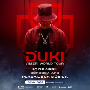 ¡DUKI llega a Córdoba con su gira AMERI WORLD TOUR!